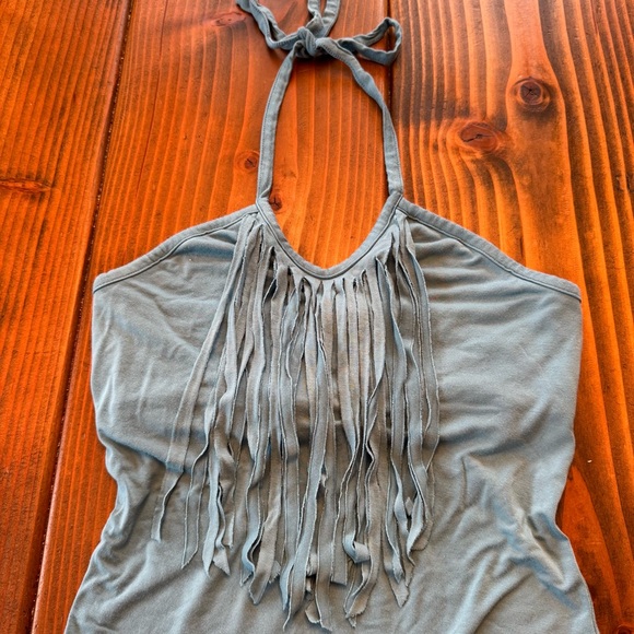 Harley-Davidson Blue Fringe Halter Top - Picture 3 of 7